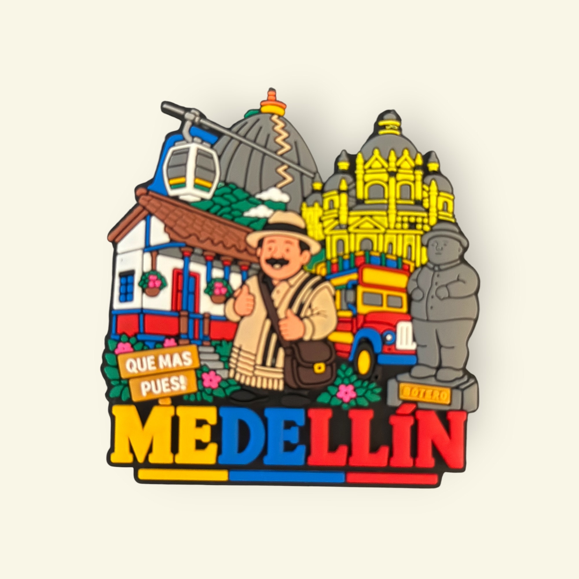 Imán Souvenir Medellín Pueblito Paisa REF 005