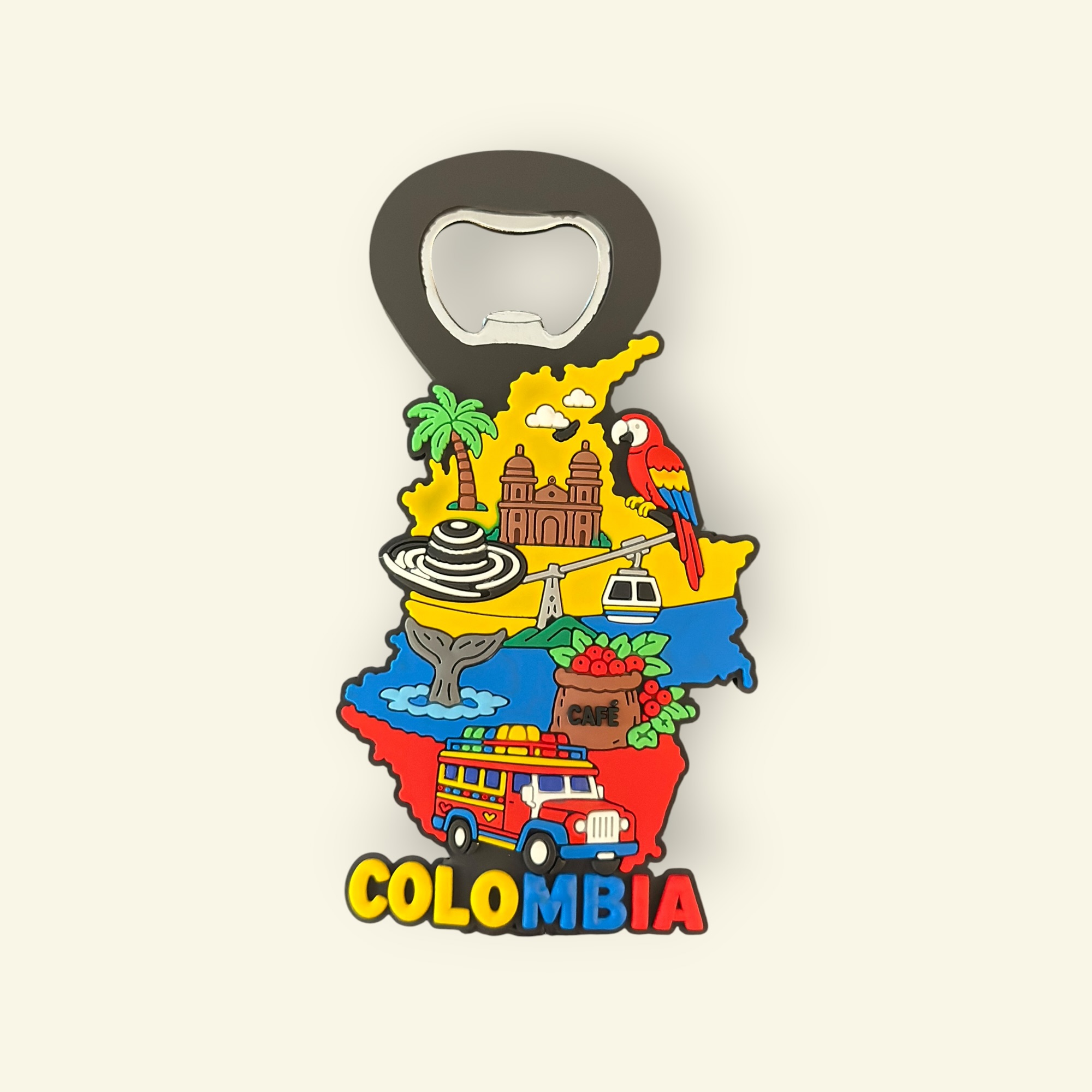 Imán Destapador Souvenir Colombia Mapa de Colombia REF 008