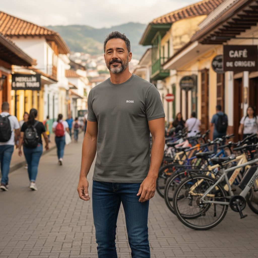 Camiseta Clásica Boss Gris oscuro