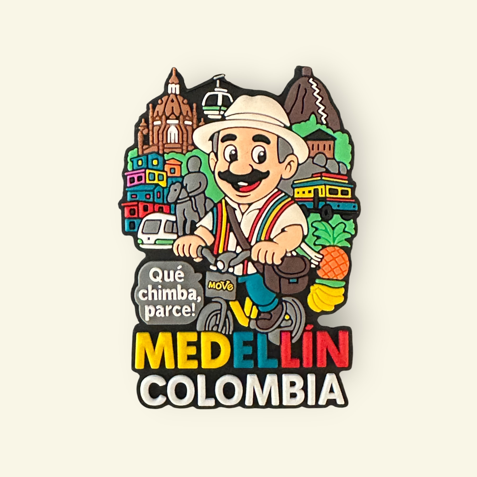Imán Souvenir Medellín Ciclista Move REF 018