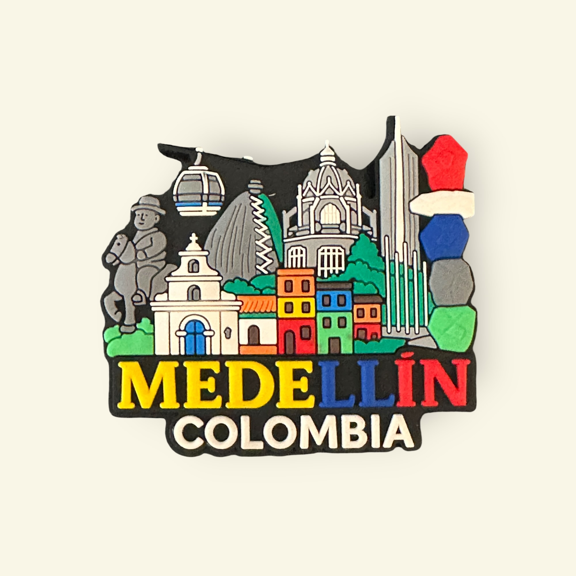 Imán Souvenir Medellín Skyline y Peñol REF 017