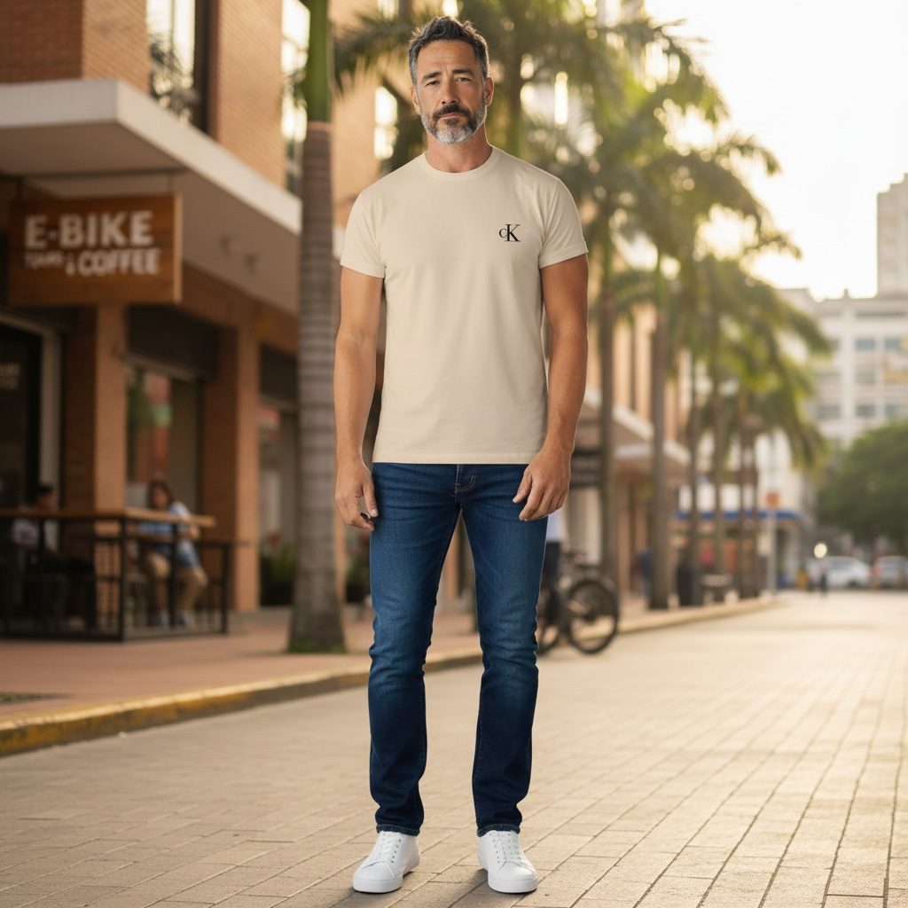 Camiseta Clásica Armani Exchange Blanco